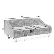 Durable Elevated Dog Sofa Bed with Modern Irregular Armrest – Soft & Comfortable Pet Sofa