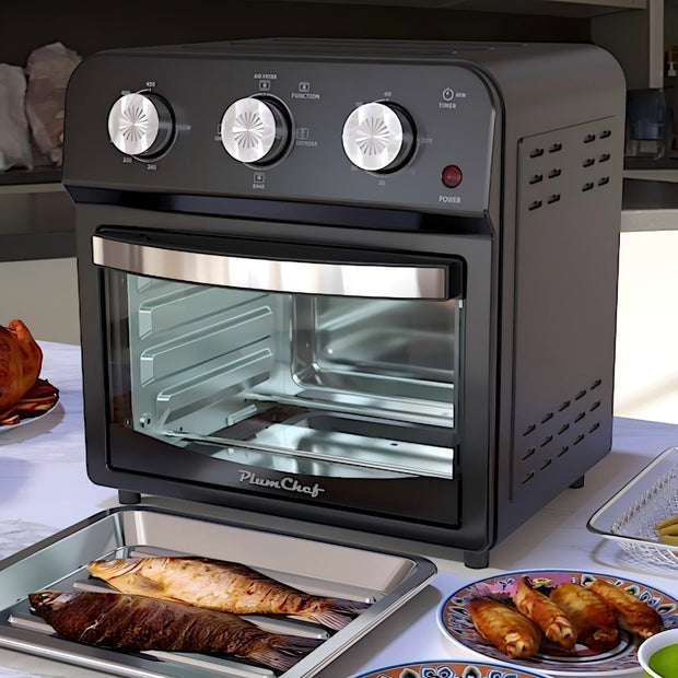 12.5 Qt Air Fryer – Multi-Function Cooking with Grill, Bake, Defrost & Presets for Fries, Pizza, Chicken, Fish & Toast, Dual Knob Control