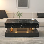 6.93IN High LED Coffee Table – Modern Living Room Center Table with LED Lights
