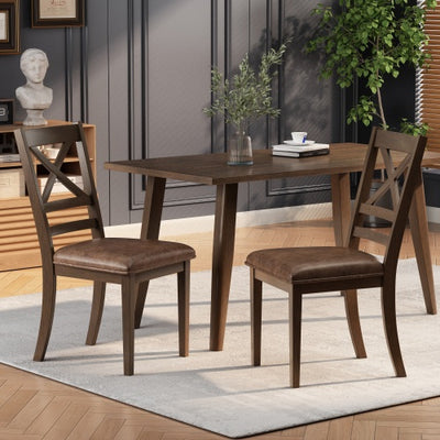 Wood Dining Table – Modern Solid Wood Dining Room Table for Home & Kitchen