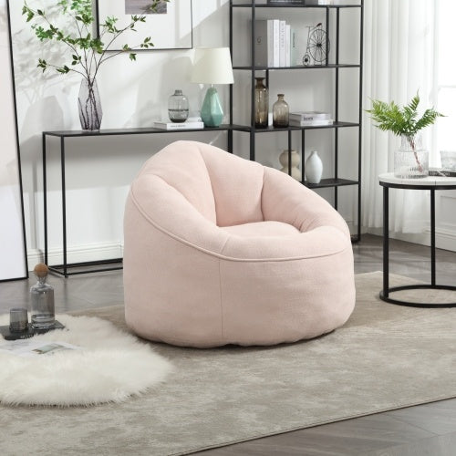 Bedding Bean Bag Sofa Chair – High-Pressure Foam Bean Bag with Padded Cushion & Footrest