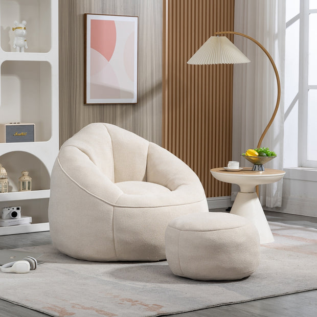 Bedding Bean Bag Sofa Chair – High-Pressure Foam with Soft Padded Cushion