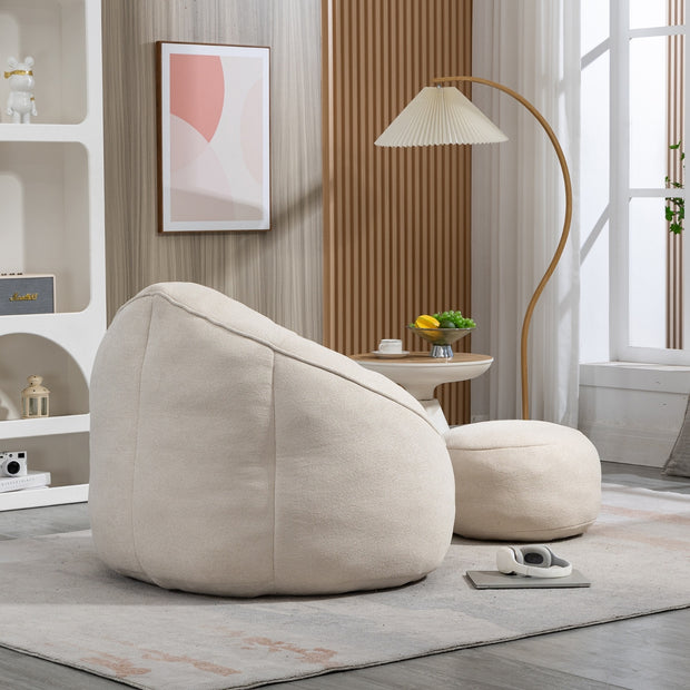 Bedding Bean Bag Sofa Chair – High-Pressure Foam with Soft Padded Cushion