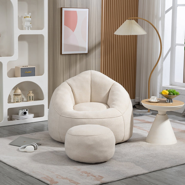 Bedding Bean Bag Sofa Chair – High-Pressure Foam with Soft Padded Cushion