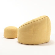 Bedding Bean Bag Sofa Chair – High-Pressure Foam Bean Bag with Padded Cushion & Footrest