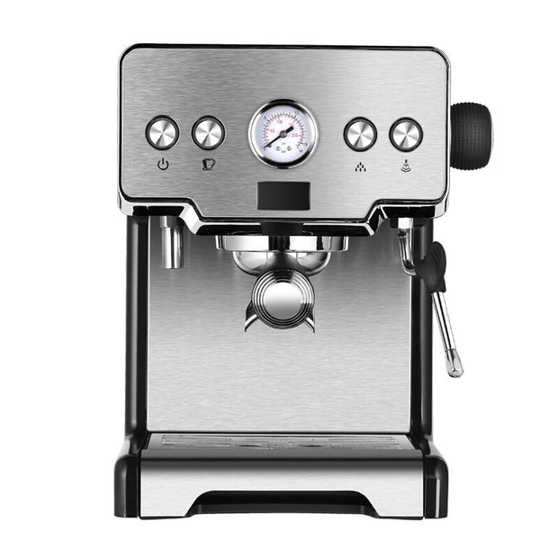 Italian Semi-Automatic Coffee Maker – Compact High-Pressure Machine with Steam Milk Frother