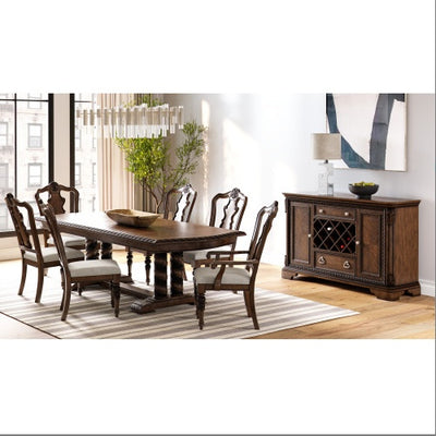 Mahogany Traditional Side Chair – Classic Design for Dining or Accent Seating