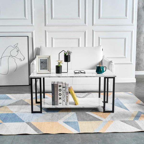 2-Layer Marble Coffee Table – 1.5cm Thick Elegant & Durable Design