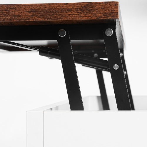 Vintage White Multi-Functional Lifting Coffee Table – Modern 90cm Design for Living & Dining