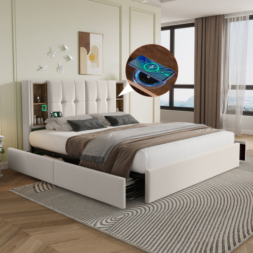 Metal Velvet Bed Frame – Elegant & Sturdy Design for a Luxurious Bedroom