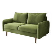 56.3-Inch Velvet Round Arm Apartment Double Sofa – Stylish & Comfortable Seating