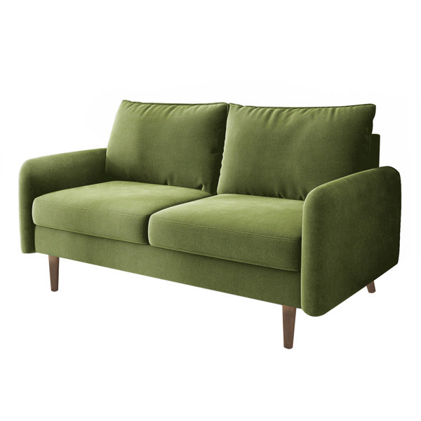 56.3-Inch Velvet Round Arm Apartment Double Sofa – Stylish & Comfortable Seating