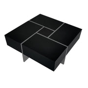 Unique Coffee Table with 4 Hidden Storage Compartments – Modern & Space-Saving Design