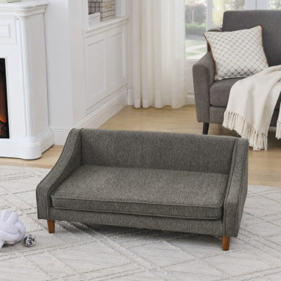 Durable Elevated Dog Sofa Bed with Modern Irregular Armrest – Soft & Comfortable Pet Sofa