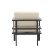 27.7" Modern Outdoor Lounge Chair with Aluminum Frame & Weather-Resistant Cushions – Sleek Patio Design