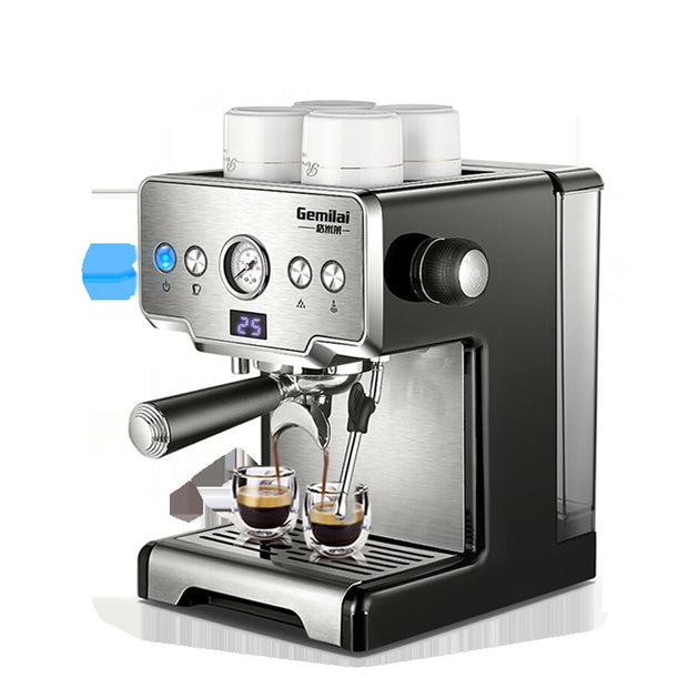 Italian Semi-Automatic Coffee Maker – Compact High-Pressure Machine with Steam Milk Frother