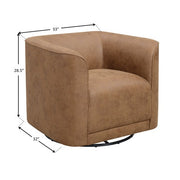 Wallace Bay Brella Brown Swivel Accent Chair – Modern Living Room Chair with Comfort & Style