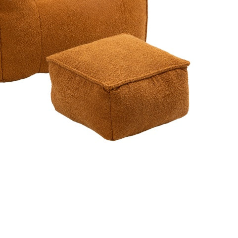 COOLMORE Bean Bag Chair with Footstool – High-Back Lazy Sofa for Adults & Kids, Indoor/Outdoor Use