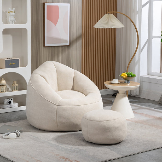Bedding Bean Bag Sofa Chair – High-Pressure Foam with Soft Padded Cushion