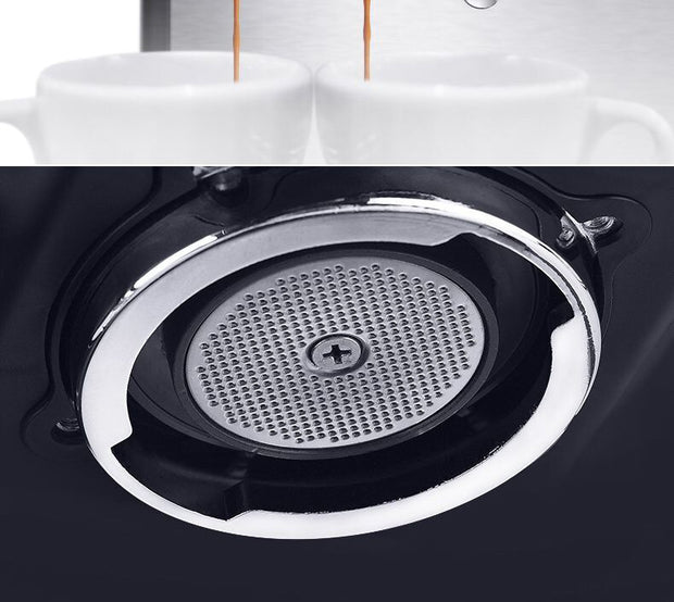 Italian Semi-Automatic Coffee Maker – Compact High-Pressure Machine with Steam Milk Frother
