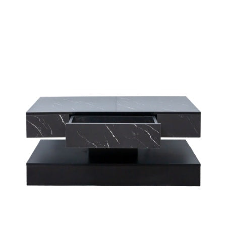 6.93IN High LED Coffee Table – Modern Living Room Center Table with LED Lights