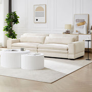 Medieval Modern Fabric Sofa – Beige Sofa for Living Room, Bedroom, Apartment & Home Office