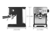 Italian Semi-Automatic Coffee Maker – Compact High-Pressure Machine with Steam Milk Frother