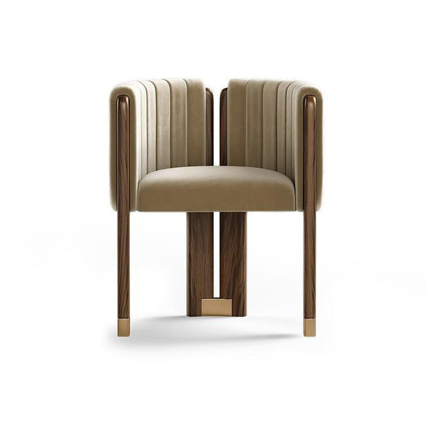 Italian Minimalist Ash Wood Dining Chair – Solid Wood Household Furniture