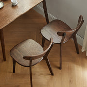 2 PCS FAS Grade Oak Dining Chairs – Natural Wood, Made in USA