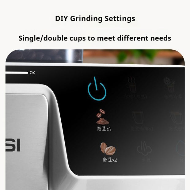 Double Extraction Espresso Coffee Machine – Household Steam Milk Frother for Barista-Style Drinks