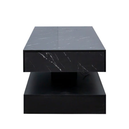 6.93IN High LED Coffee Table – Modern Living Room Center Table with LED Lights