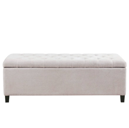 Tufted Top Storage Bench – Soft Close Design, Elegant Upholstered Seat with Hidden Storage for Bedroom, Entryway & Living Room