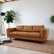 Chase Mid-Century Modern Genuine Leather Sofa – Timeless & Stylish Comfort