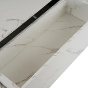 Rectangular Sliding Top Coffee Table with 2 Drawers & Hidden Storage – 47.2" Living Room Design