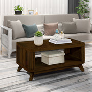 Rectangular Wooden Coffee Table – Classic & Durable Design for Living Room