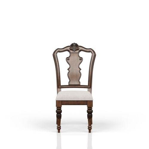 Mahogany Traditional Side Chair – Classic Design for Dining or Accent Seating