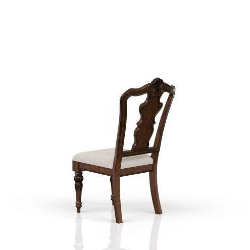 Mahogany Traditional Side Chair – Classic Design for Dining or Accent Seating