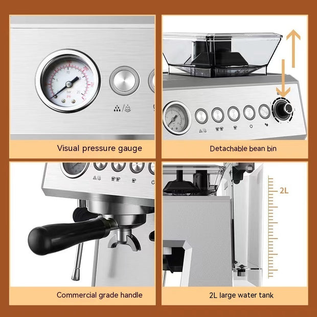 Italian Fully Automatic Coffee Machine – Freshly Ground Espresso for Home