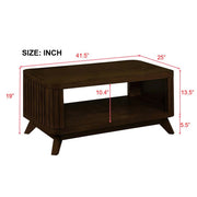 Rectangular Wooden Coffee Table – Simple & Durable Living Room Design