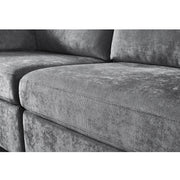Modular Grey Chenille Sofa – Soft Seat & Back, Simple & Grand Design, Knock-Down Easy Assembly