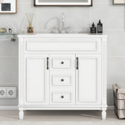 36'' Bathroom Vanity with Top Sink – Modern Storage Cabinet with 2 Soft-Closing Doors & 2 Drawers