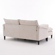 Convertible U-Shaped Combination Sofa with Footstools & Storage – Gray 2-Seater Sofa for Living Room, Bedroom, Office & Small Spaces