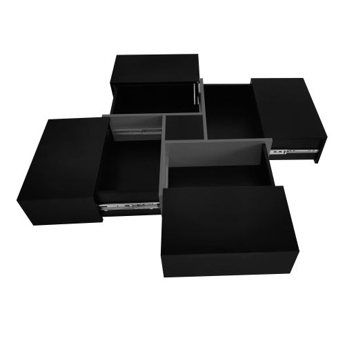 Unique Coffee Table with 4 Hidden Storage Compartments – Modern & Space-Saving Design