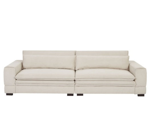 Medieval Modern Fabric Sofa – Beige Sofa for Living Room, Bedroom, Apartment & Home Office