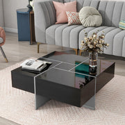 Unique Coffee Table with 4 Hidden Storage Compartments – Modern & Space-Saving Design