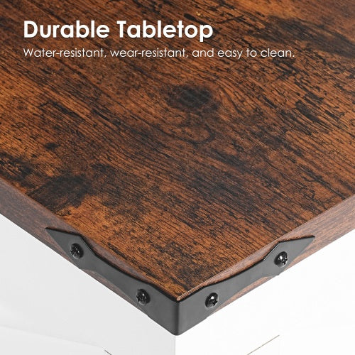 Vintage White Multi-Functional Lifting Coffee Table – Modern 90cm Design for Living & Dining