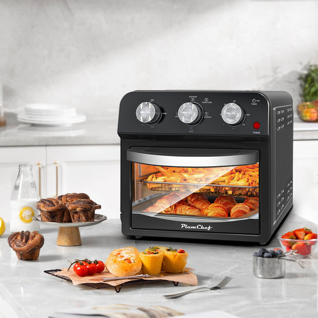 12.5 Qt Air Fryer – Multi-Function Cooking with Grill, Bake, Defrost & Presets for Fries, Pizza, Chicken, Fish & Toast, Dual Knob Control