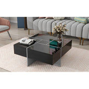 Unique Coffee Table with 4 Hidden Storage Compartments – Modern & Space-Saving Design