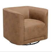 Wallace Bay Brella Brown Swivel Accent Chair – Modern Living Room Chair with Comfort & Style