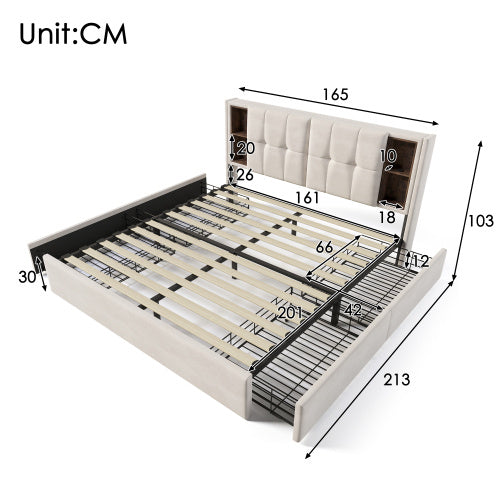 Metal Velvet Bed Frame – Elegant & Sturdy Design for a Luxurious Bedroom
